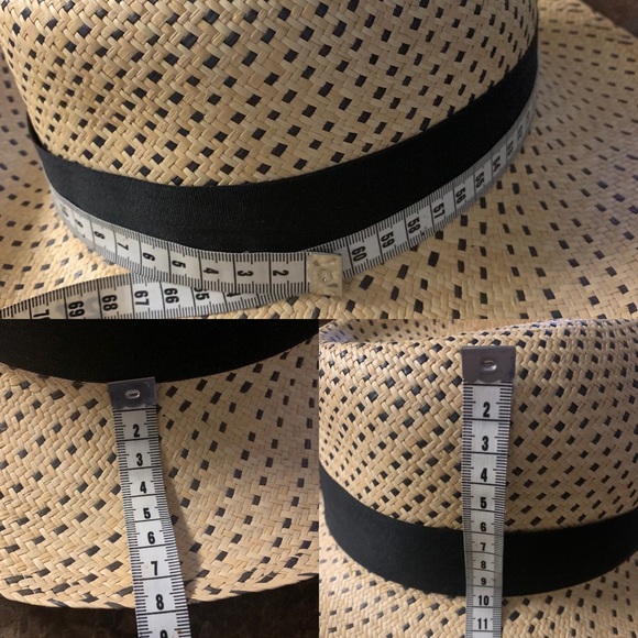 Genuine Panama Straw Hat Handmade In Ecuador Sz 60 - Picture 8 of 9